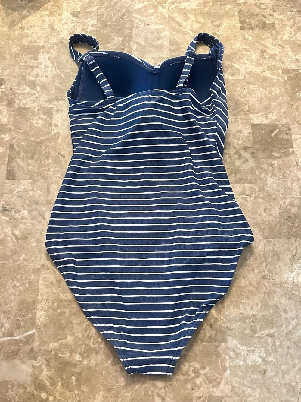 NIPTUCK One Piece Swimsuit Womens Size 8 Multi Cup Fit - Navy Blue White Stripe